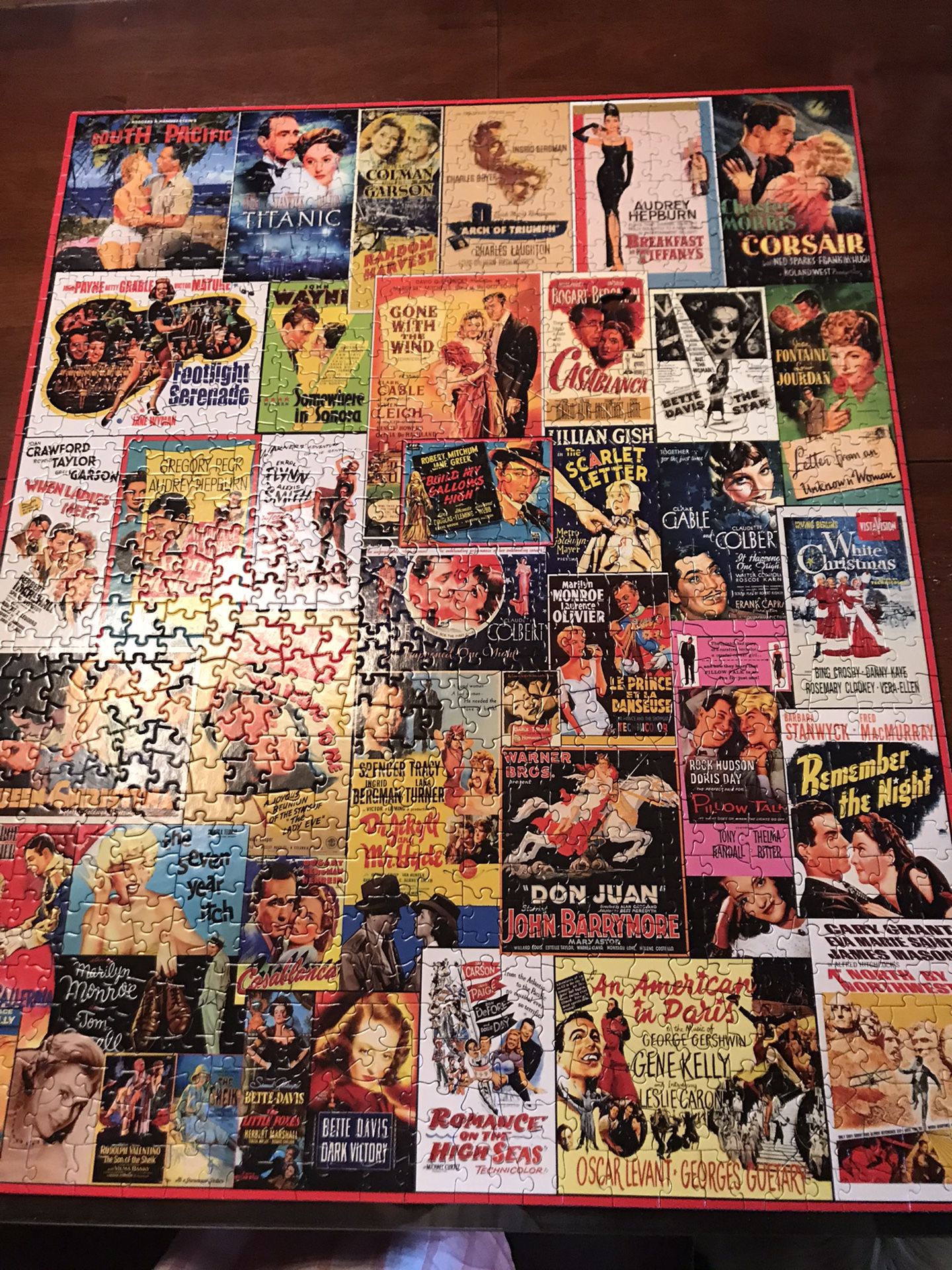 1000 piece White Mountain puzzle MOVIE POSTERS