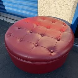 Ottoman Red Large Storage 