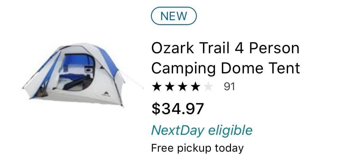 Camping dome tent