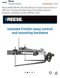 Reese Trailer Weight Distribution Kit Equalizer