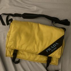 Prada Messenger Bag Nylon Yellow