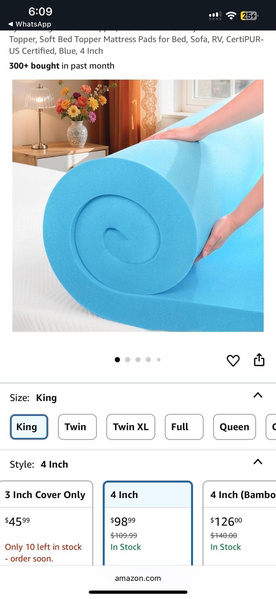Mattress Topper King Size 