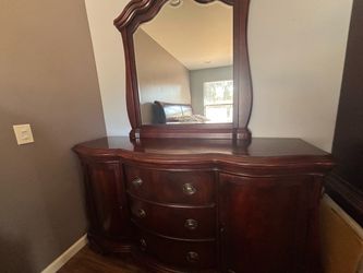 Cherrywood dresser with vanity