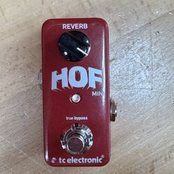 TC Electronic HOF Hall Of Fame Mini Reverb Compact Bypass Guitar Effect Pedal
