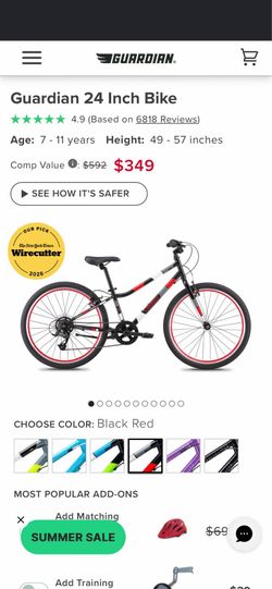 The Guardian 24 Inch Bike - Weight: 25.5lbs