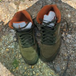 Olive Jordan 5s Size 10
