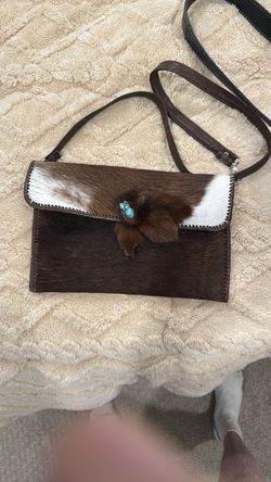 Cowhide leather purse
