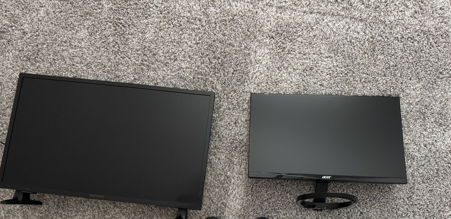 Insignia TV And acer Monitor
