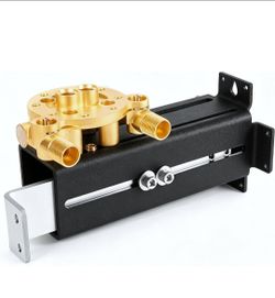 Tub filler single riser floor mountain kit