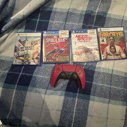 PlayStation Games, And 2 PlayStation Controllers 