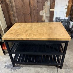 IKEA VALDHOLMA Kitchen Island – Solid Wood Butcher Block