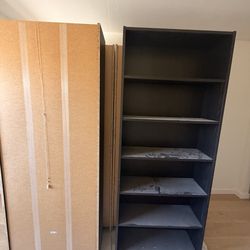 4 Large Dark Wood Shelving Units – Pickup in Novato