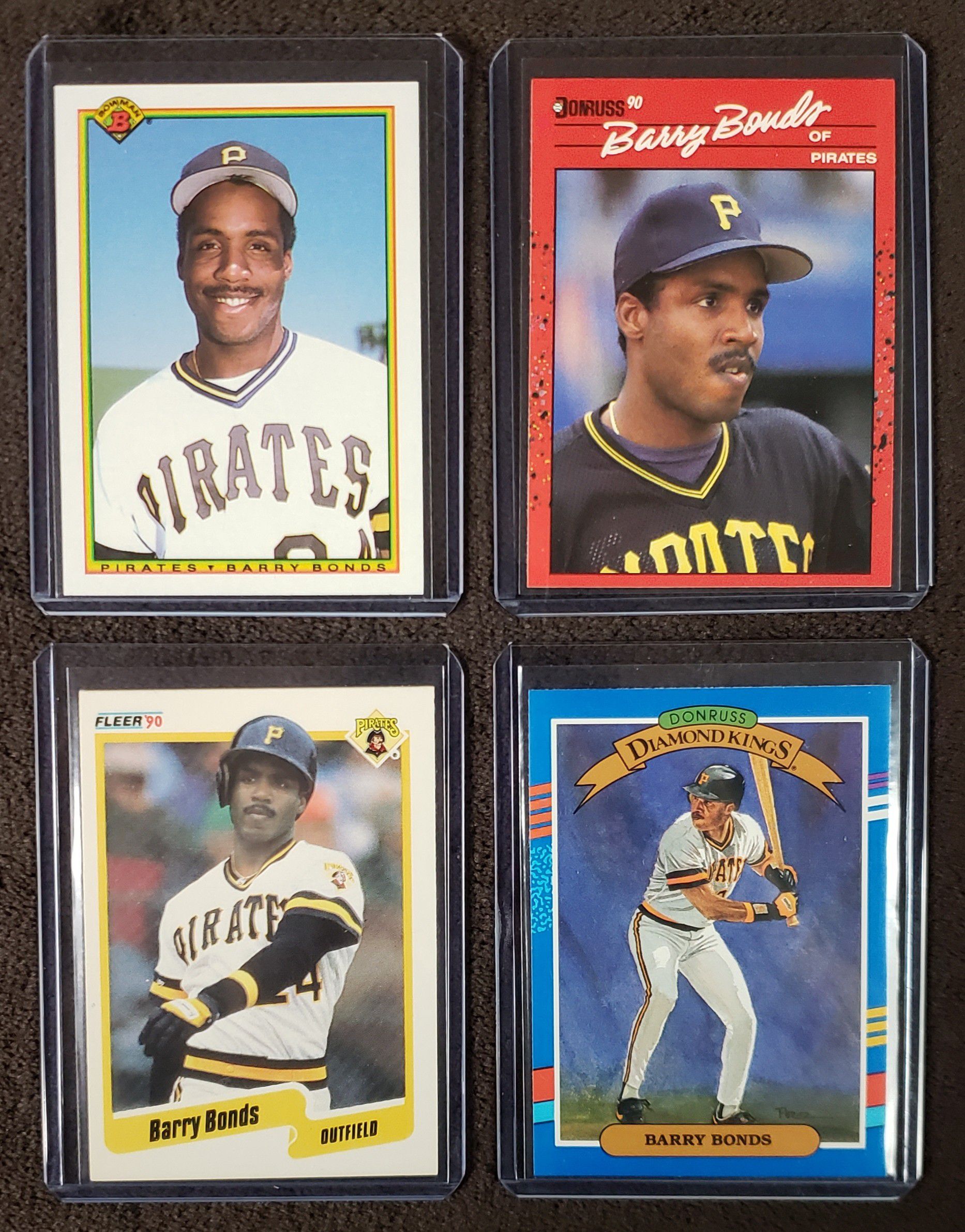 4 Barry Bonds Baseball Cards