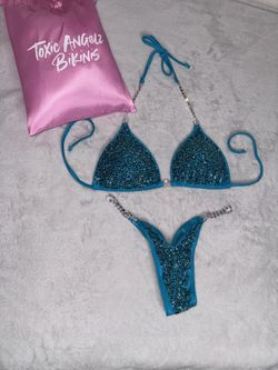 NEW Toxic Angel - Aquamarine Bodybuilding Competition Bikini- Bikini or Wellness division