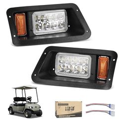 10L0L Golf Cart Head Light Kit for Yamaha Yamaha G14 G16 G19 G22 Gas or Electric Golf Cart - Front Driver Side and Passenger Side Replace 12V Headligh