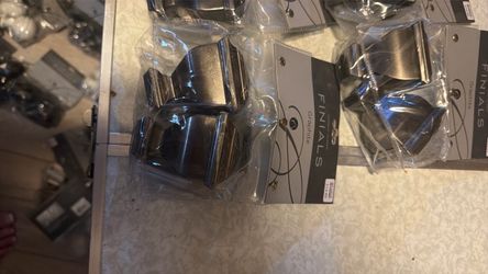 Graphite curtain rod ends x4