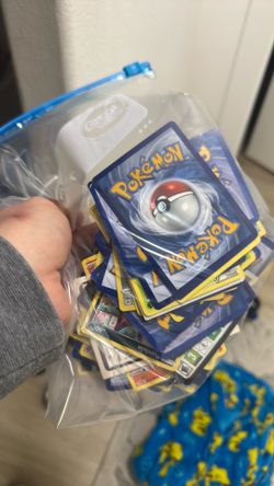 A whole bunch of Pokémon cards