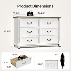 CHEST OF DRAWERS WITH 6 DRAWERS