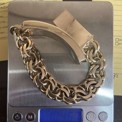 10k Gold Chino Link Bracelet 9inch, 15MM For A Good Price!!