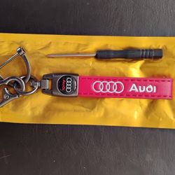 Audi keychain with key fob holder 