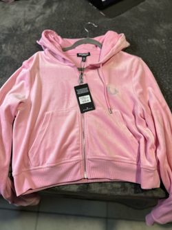 True religion pink velour jacket size large