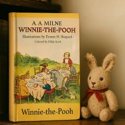 1974 WINNIE THE POOH vtg FIRST COLOR EDITION Toy Bear Child A MILNE Disney RARE