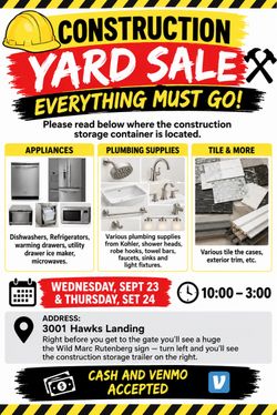 Construction Yard Sale