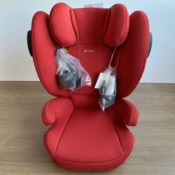 Open Box Cybex Solution B2-Fix +Lux Booster Car Seat in Dynamic Red