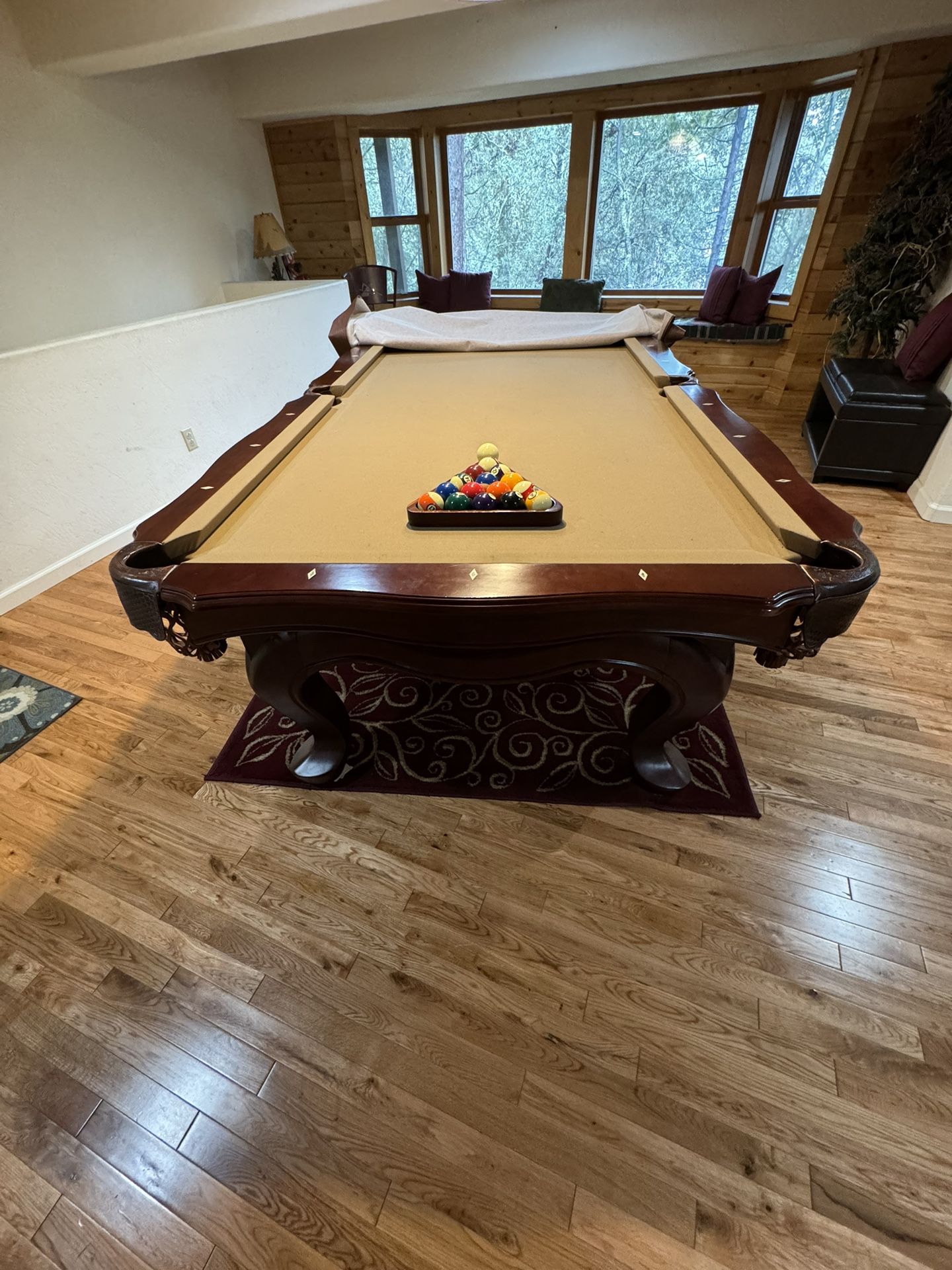 Pool Table, Slate With Cover, Ping Pong And Hockey Top Board and Bar