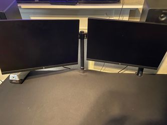 (2) HP Z24i external monitors with vesa stand