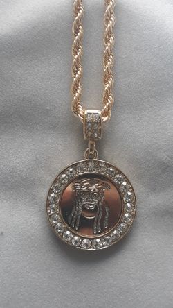 Designer rope chain with stones 20"