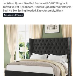Queen Upholstered Bed Frame 