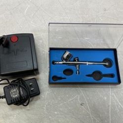 Airbrush Kit Portable Dual-Action Airbrush Gun and Mini Air Compressor Set