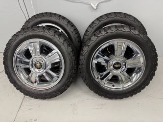 USED 20 inch Gm oem wheels wrapped in bfGoodrich LT275/55r20 tires