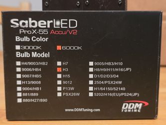 DDM Tuning H3 LED Headlight Bulbs – 6000K – New in Box