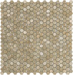 Porcelanosa Gravity Aluminium Hexagon Gold 12x12 - 43 SF