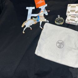 Hermes Shirt With Hermes Makeup Bag & Hermes Mini Perfume & Soap 