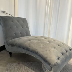 Grayish Velvet chair