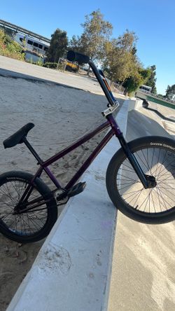 Purple BMX bike