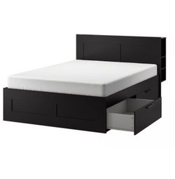 IKEA BRIMNES Bed frame with storage