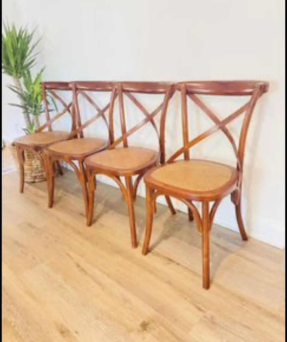 French Antique bentwood x back chair  cross back chair dinning chairs vintage oak solid
