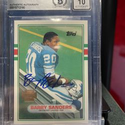 Barry Sanders 2001 Topps Archive Signed Beckett 