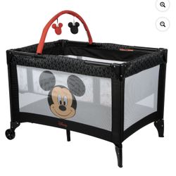 Disney Mickey baby Play Yard With Bassinet And Toy Bar