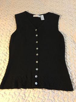 Ladies Black Sweater Vest (medium)