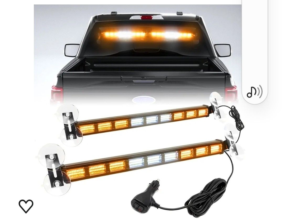 BooYu [Upgraded] Switchable 4 Colors Emergency Strobe Traffic Advisor Light Bar 162 LED Windshield 2 in 1 Visor Safety Warning Hazard Flashing Lights 