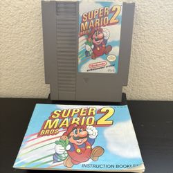 Nintendo (NES) Game Super Mario 2 W Manual 