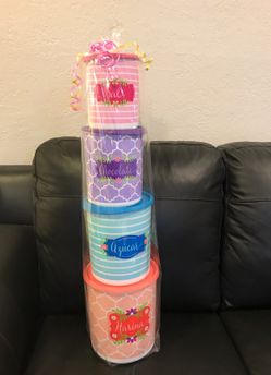 Set de 4 botes decorados