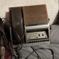Vintage General Electric Fm| Am Clock Radio Telephone Obo