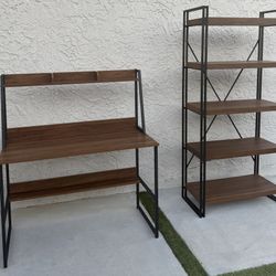 Desk And Cabinet Set