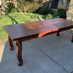 Large Solid Mexican Mesquite Wood Dining Table 94” x 40” seats 8
